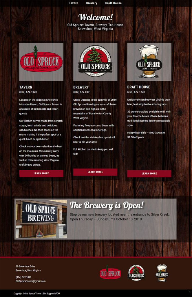 Old Spruce website