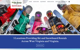 Ski Barn website home page