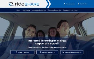 RideShare home page